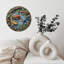 Horloge avec poissons et nénuphars