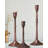Vintage Taper Candle Holders Set Of 3 - Handmade Candlestick Decor For Table Centerpiece, Farmhouse Kitchen, And Party Lighting - Rustic Bronze Finish With Sturdy Base-791824263
