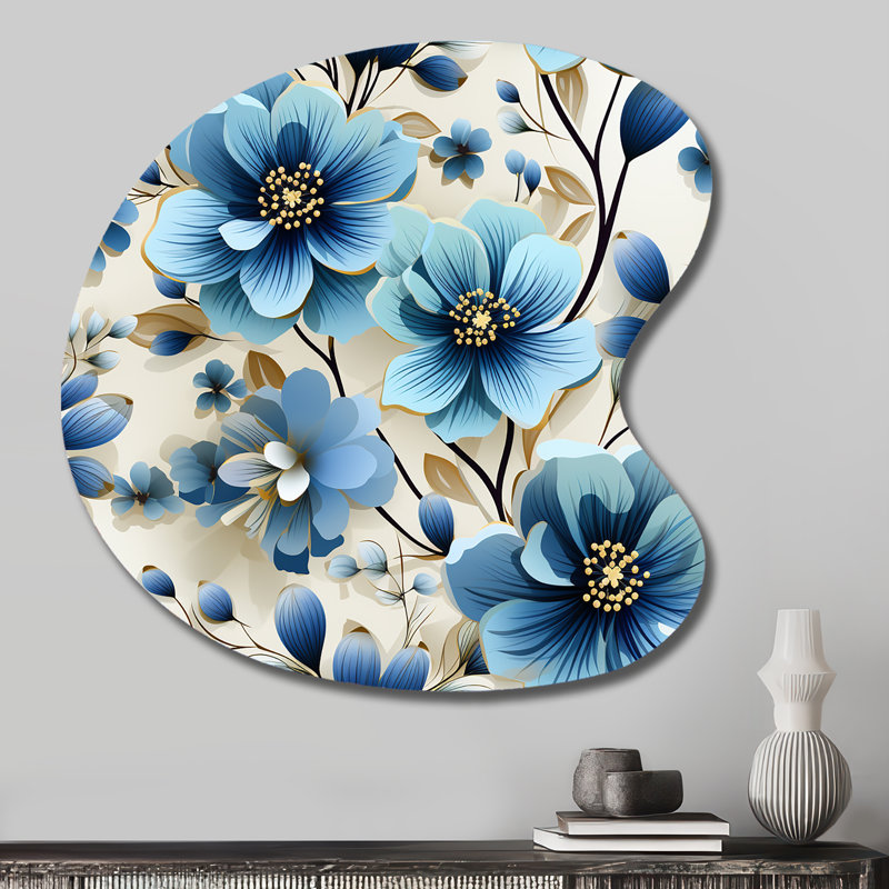 Crawfordville - Décoration murale irrégulière en métal à motif floral, H 27 po x l 27 po