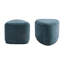 Repose-pieds carré à compression Caras bleu sans assemblage requis (ensemble de 2)-109286827