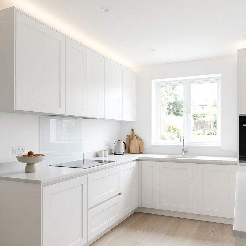 Armoire murale blanche avec tablettes réglables W3030