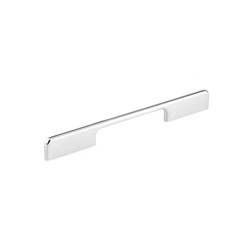 Poignée barre 5 1/32 po en aluminium, Chrome / faible lustre