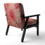Fauteuil d'appoint rembourré rose Mid-Century