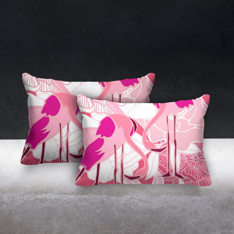 Coussin lombaire intérieur / extérieur Mingo, Rose