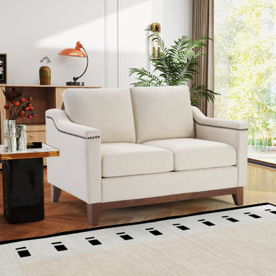 Idrissi 50" W Classic Loveseat With Nailhead Trim & Square Arm by Red Barrel Studio