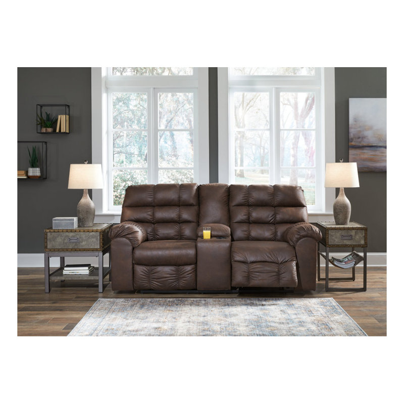 Causeuse inclinable avec console Gallegos