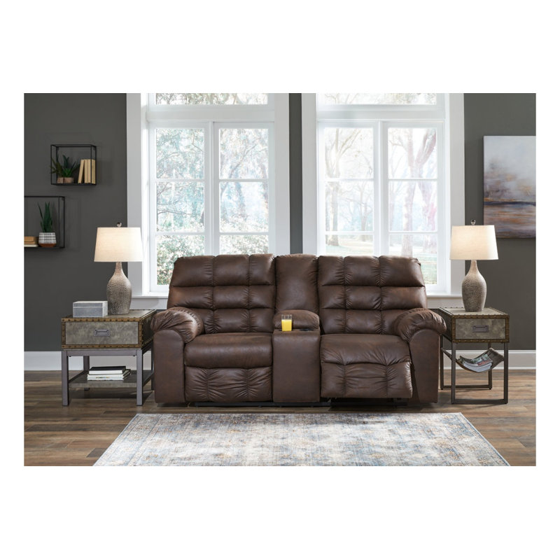 Gallegos Reclining Loveseat With Console