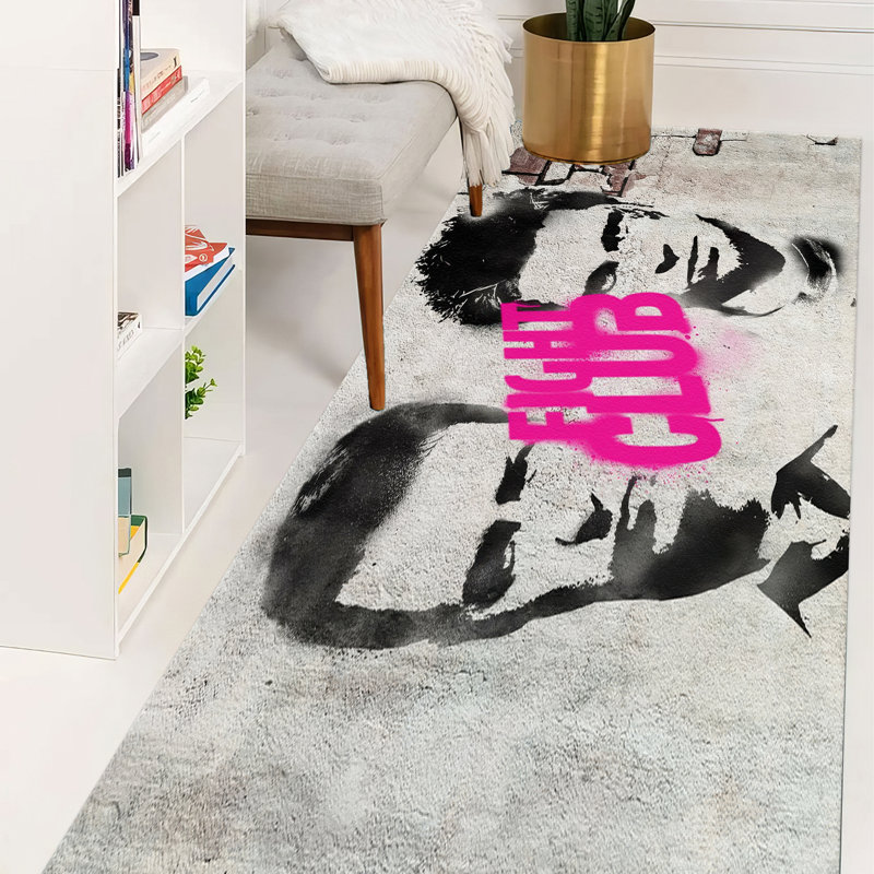 Non-woven Soft Type Printed Rug with Intricate Floral Design Ideal for Enhancing Decor in Living Room Bedroom and Hallway