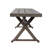 Modern Outdoor Aluminum Dining Bench, Dark Gray