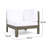 Wood Arm Chair In Pure White, 30.07 In. Depth, Width, 26.44 Height White Armchair, D X W, H, 39.17 Lb Weight-bearing