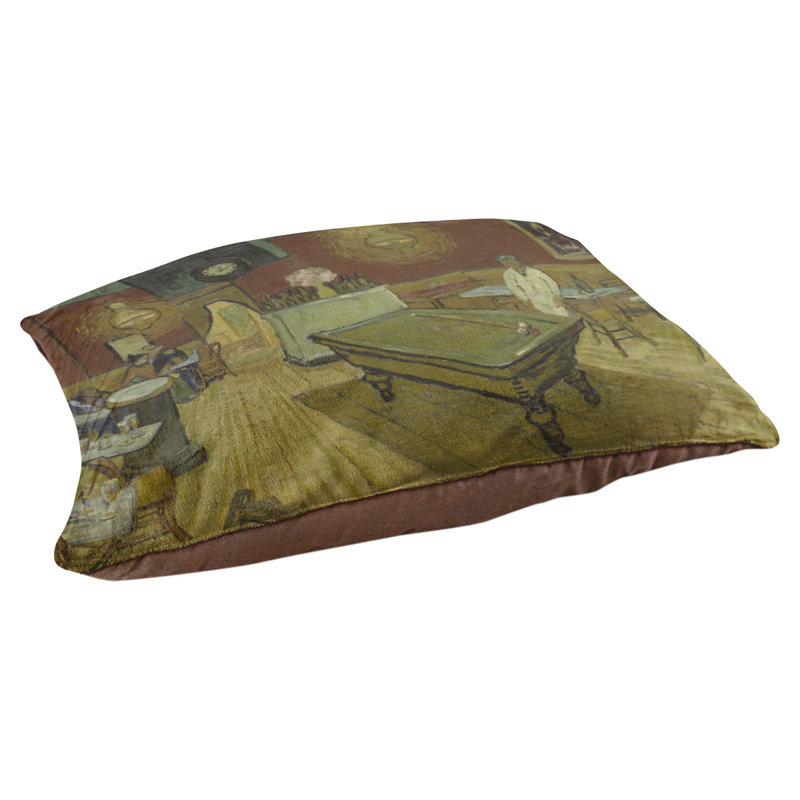 Coussin de créateur de café night Burk, L 19,5 po x l 29,5 po, Marron foncé