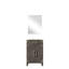 Meuble-lavabo en chêne brun - comptoir et miroir en acrylique 20 po L 18 po x P 18 po-3271537