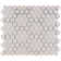 Metro 1" Hex Matte White with Black Honeycomb 10-1/4" x 11-7/8" Porcelain Mosaic Floor and Wall Tile