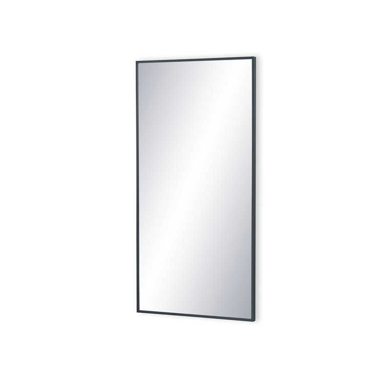 Premium Metal Frame Shatterproof Wall Mount Mirror - FM1, 36" x 18", Matte Black