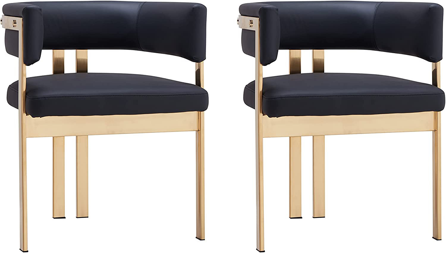 Infinity Luxury And Modern Dining Chairs,set Of 2 Soft Cushion Faux ...