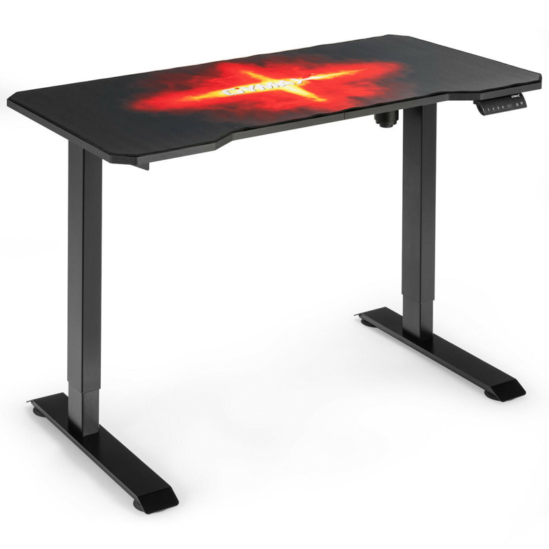 Bartman Adjustable Metal Base Computer Table