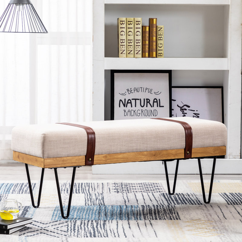 Josiaha Upholstered Bench, Beige
