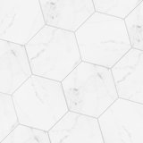 Classico Carrara 7" x 8" Porcelain Marble Look Wall & Floor Tile