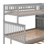 Lit simple superposé au dessus d'un lit double avec gigogne-998495802-998495803