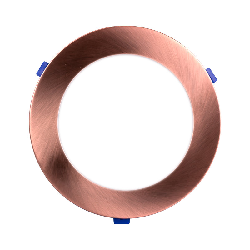 8 po Dle8 Series Plafonnier rond à panneau plat à DEL, Cuivre vieilli, 2700 K, 2441 lumens