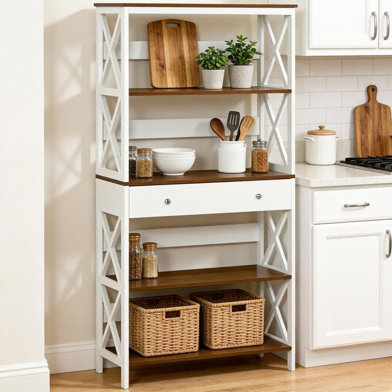 Étagère de rangement chic, étagère de présentation, bibliothèque avec tiroir pour le bureau et la maison