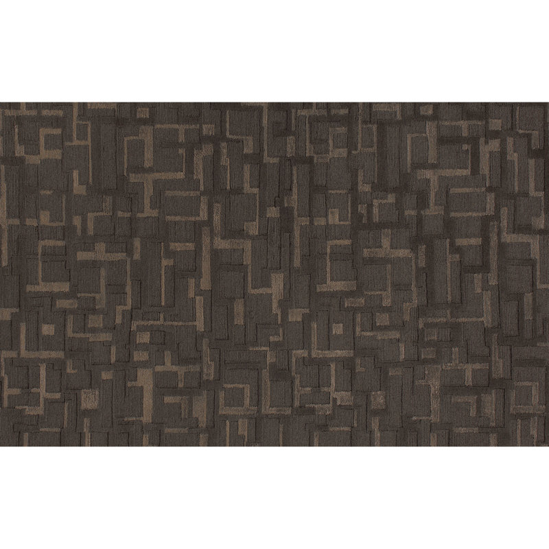 Geometric Area Rug in Shadow/Beige, Rectangle 6' x 9'