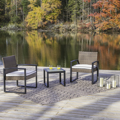 Hallsville 3 Piece Seating Group with Cushions by Ebern Designs
