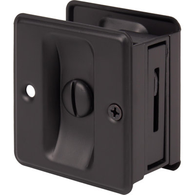 Square Pocket Door Lock, Privacy (Bed/Bath) Latch, By Stone Harbor Hardware