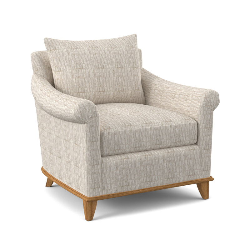 Drake Armchair, White Caps Fog, Amber