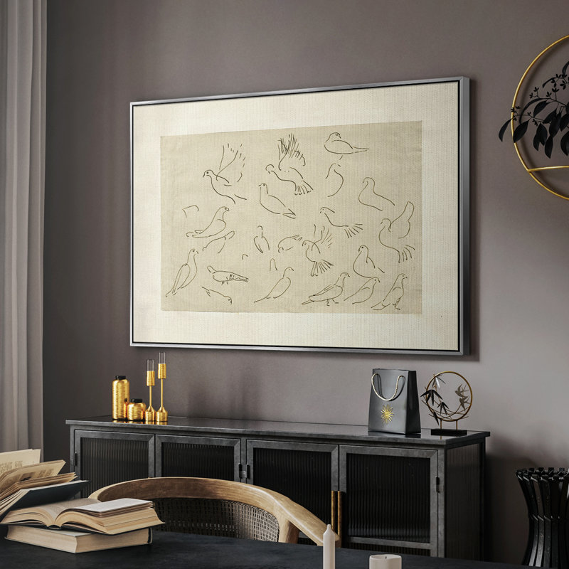 Toile tendue avec châssis rétro LIX, Silver Floater Framed Canvas, 27" H x 41" W x 2" D