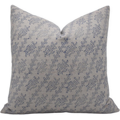 Fabdivine Handcrafted Kiyari Thick Linen Cushion Cover Decorative Throw Pillow for Living Room Bedroom Size- 14X20 Inch