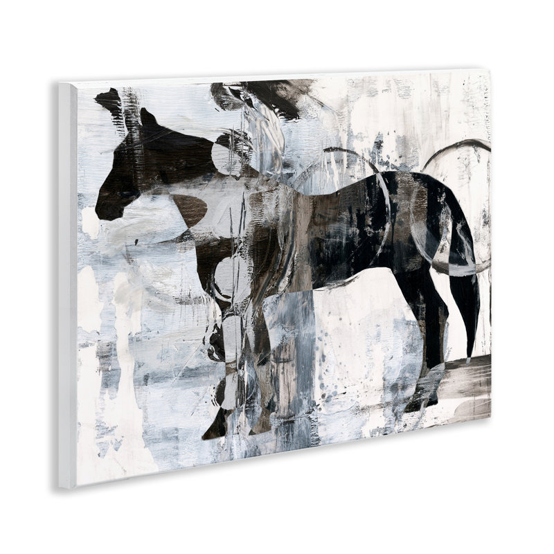 Art mural cheval et cercles abstraits par Ethan Harper