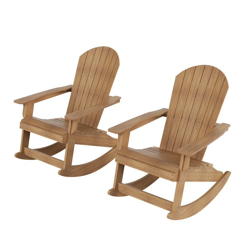 Arrlo Outdoor Adirondack HIPS Rocking Chair, Teak
