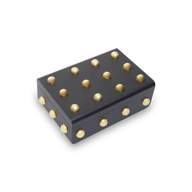 Laureen Accessory Box, Black/Gold