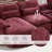 127'' Sectional Couches For Living Room,U Shaped Cloud Couch Sectionals With Console Bluetooth Speaker For Living Room-Wine Red-894172055
