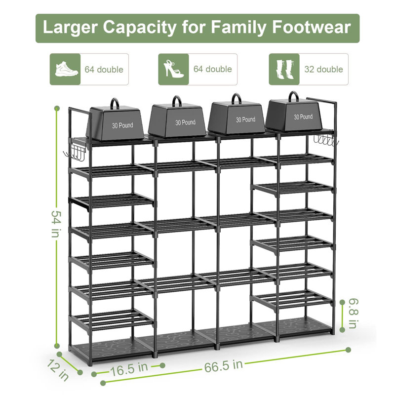 66 Pair Shoe Rack