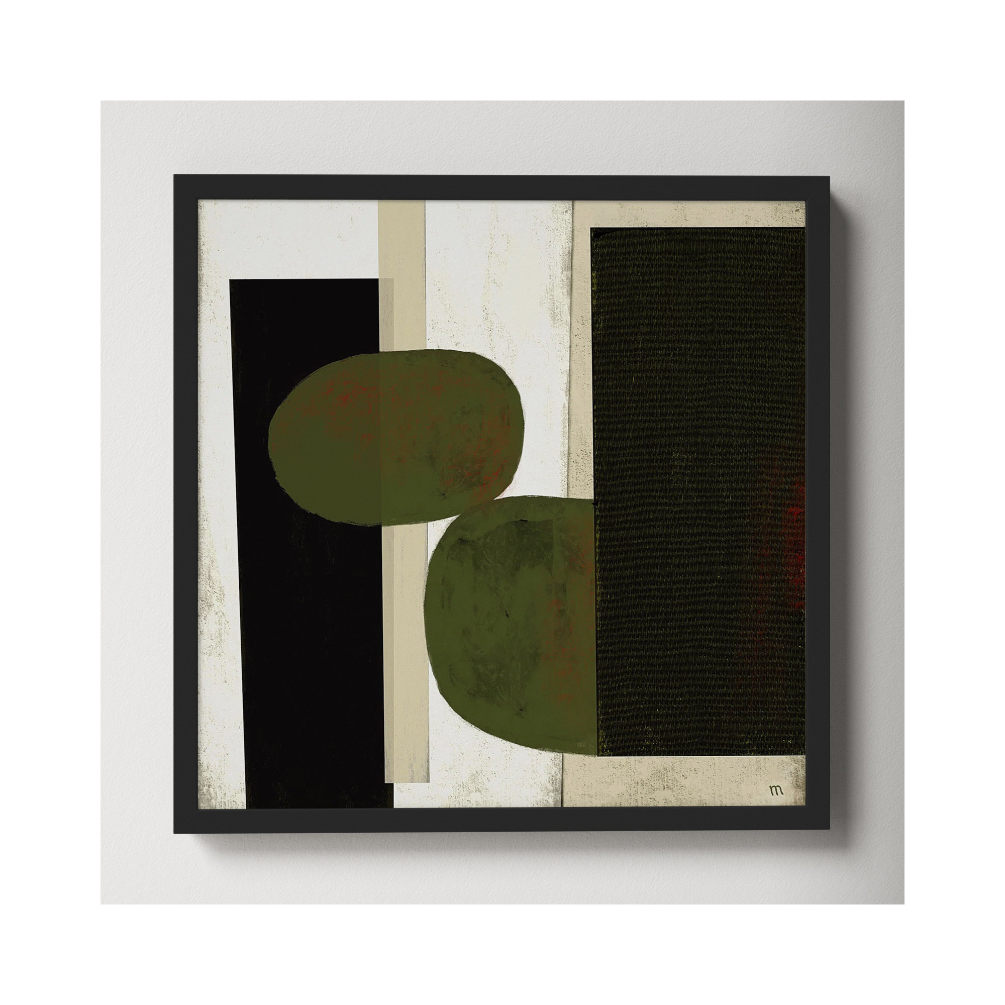 Collage 1 by StudioM, Black Framed Paper, 36" H x 36" W x 1.25" D