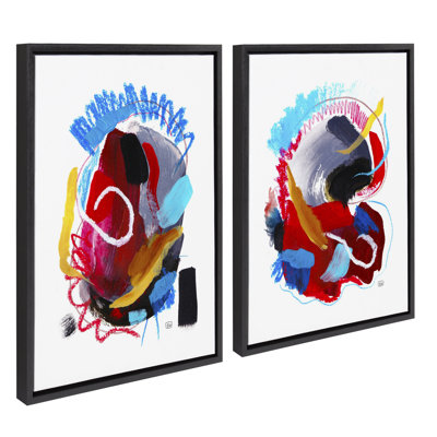 Intensity No 1 and 2 par Erika Wynn, ensemble d'art mural sur toile encadrée
