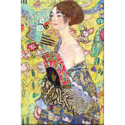 " Lady With A Fan " by Gustav Klimt