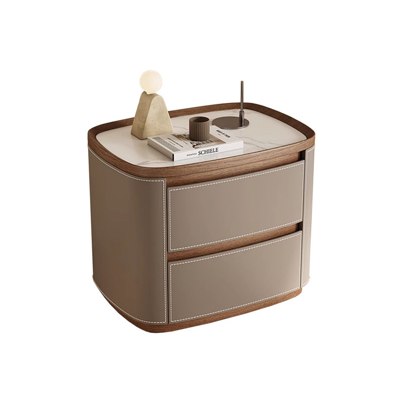 Bois massif moderne; similicuir
 Table de bout, H 19,69 po x l 15,75 po x P 15,75 po