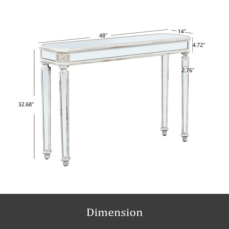 Miroir console console rétro processus de sculpture sur grain de bois magnifique et noble pour le vestibule, la table de canapé, le salon