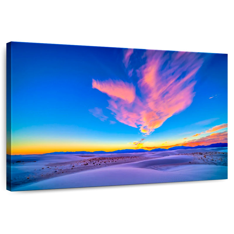 Coucher de soleil sur les sables blancs d'Alvord