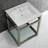 Quadras Ceramic Rectangular Console Bathroom Sink with Overflow-49617703-49610564