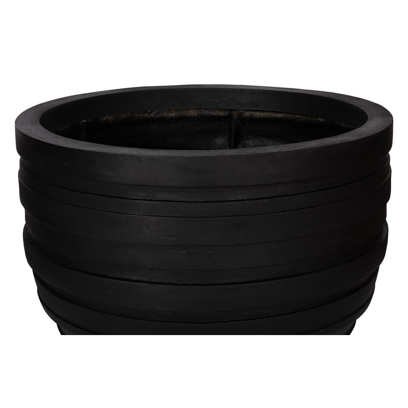 June Planter, Black, SM, 34" H x 43" W x 43" D