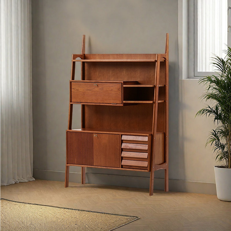 Bibliothèque de style européen rétro exquise