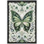 Œuvre d'art rétro à motif de papillons verts, photos de chambre à coucher, impression sur toile encadrée-126032310-126032316