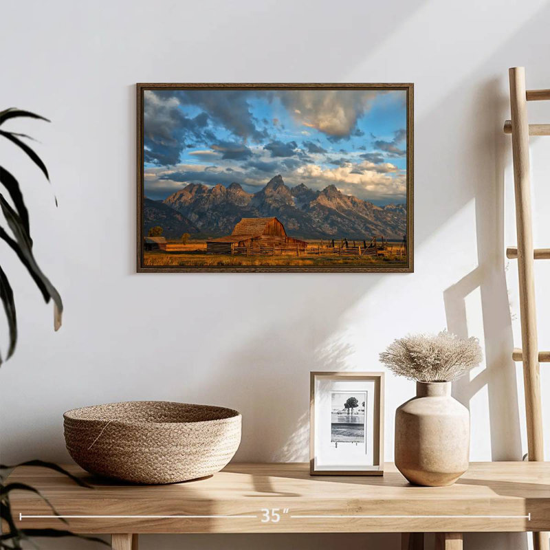 Rustic Wyoming, 19 po x 13 po, Cadre flottant noyer