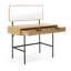 Alder Two Drawers Dressing Table with Mirror-2146844639