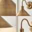 Shaliqua Industrial Armed Wall Sconce — Vintage Industrial Cone Shade, E27 Compatible.-210765148