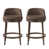 Taupe Seat/Walnut Frame